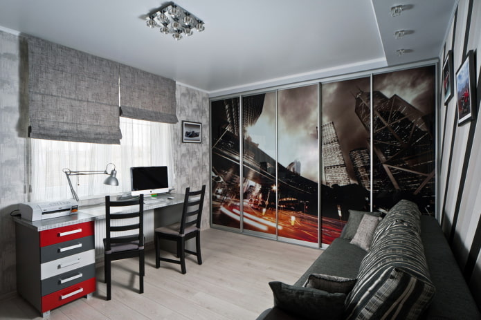 zoning a bedroom for a teenage boy