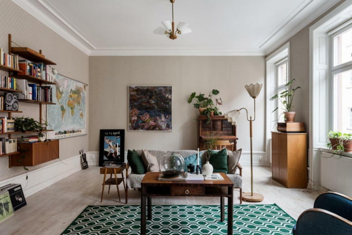 living room in Scandinavian style