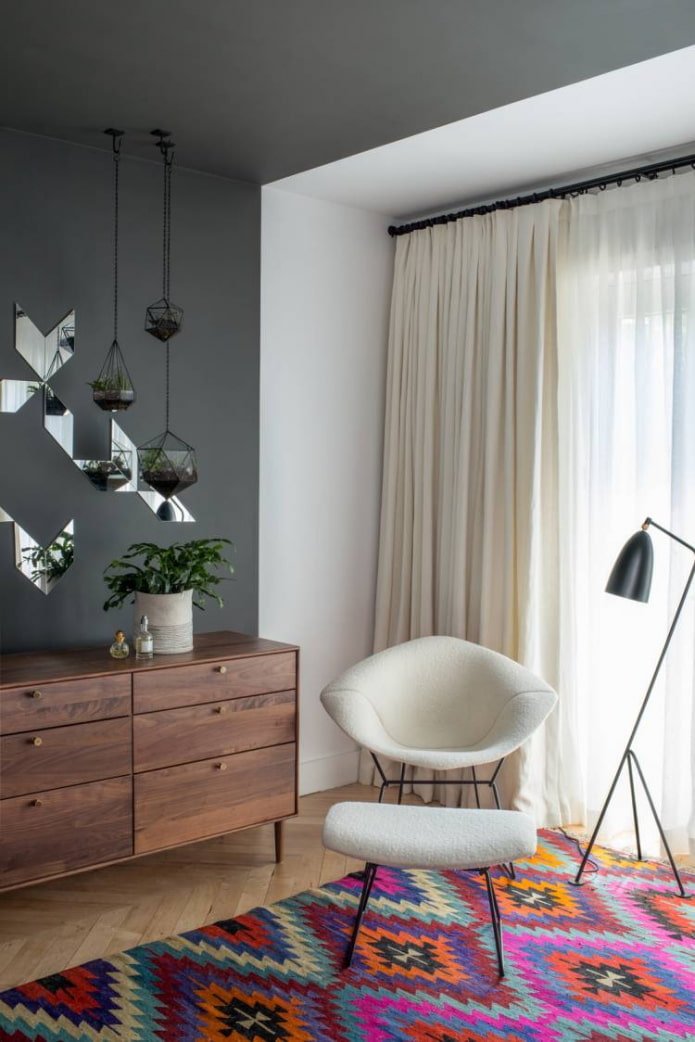 low wooden chest of drawers