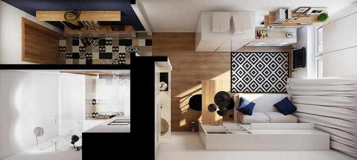 studio layout 18 sq. m.