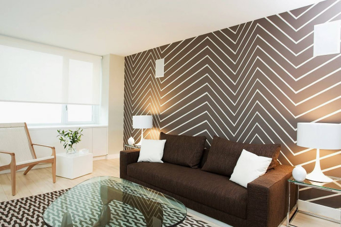 geometric print on wallpaper