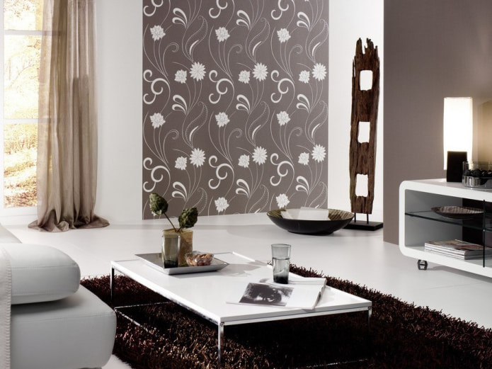 brown and white wallpaper