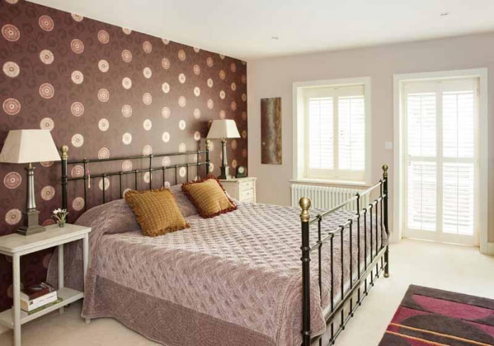 walnut-colored wallpaper