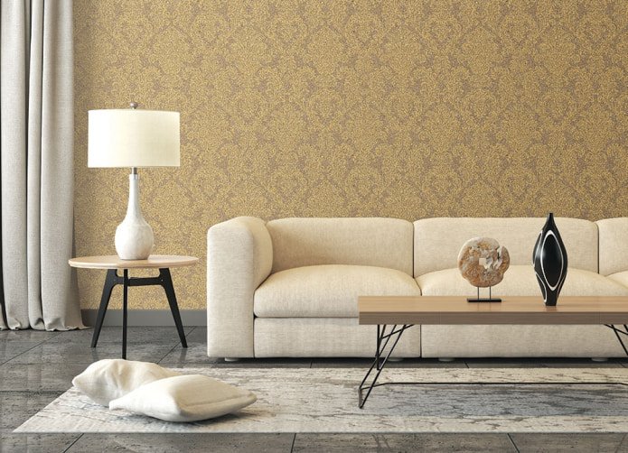 caramel-colored wallpaper