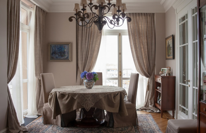 Linen curtains