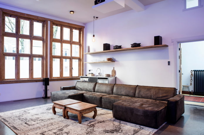 dark brown sofa