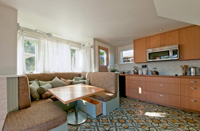 type of kitchen upholstered furniture