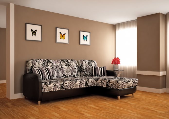 sofa with a pattern