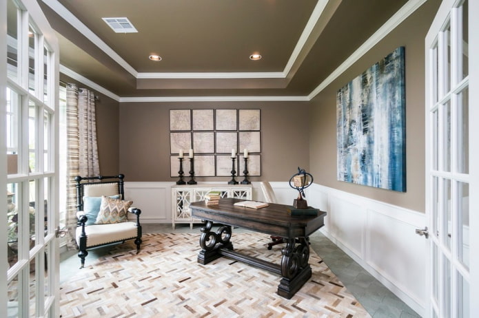light brown ceiling structure