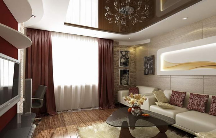 white and brown ceiling structure in the kitchen
