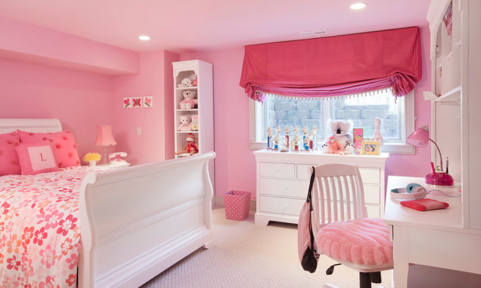 short curtains in a girl's room
