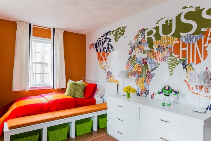 short curtains in a boy's room