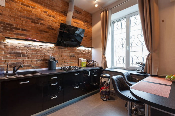 short curtains in the loft style