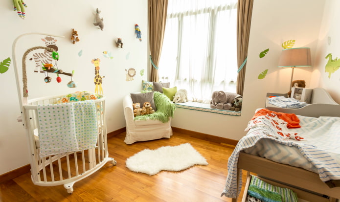 short curtains with grabs in the interior