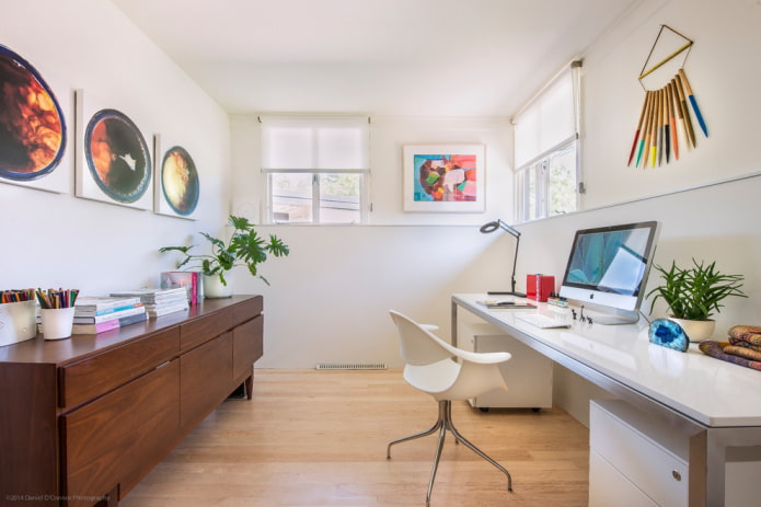 short roller blinds on small windows