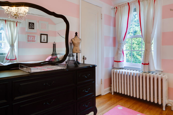 short curtains in the interior