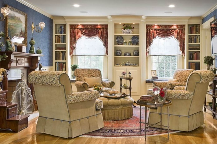 short curtains in English style