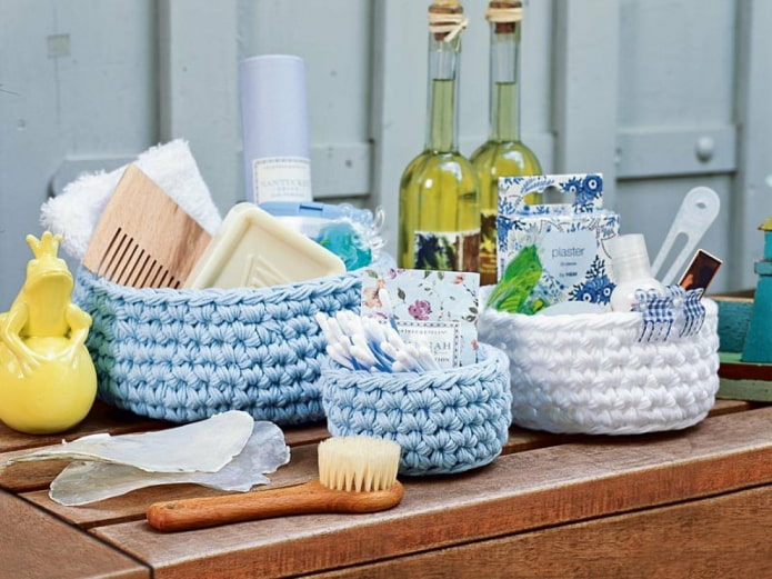 Basket in the bathroom