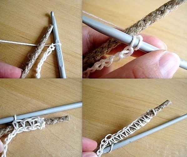 Knitting air loops
