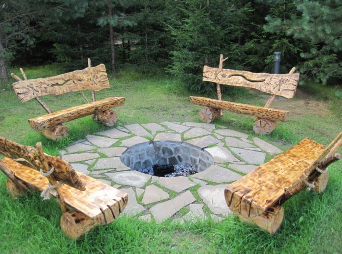 recessed fire pit