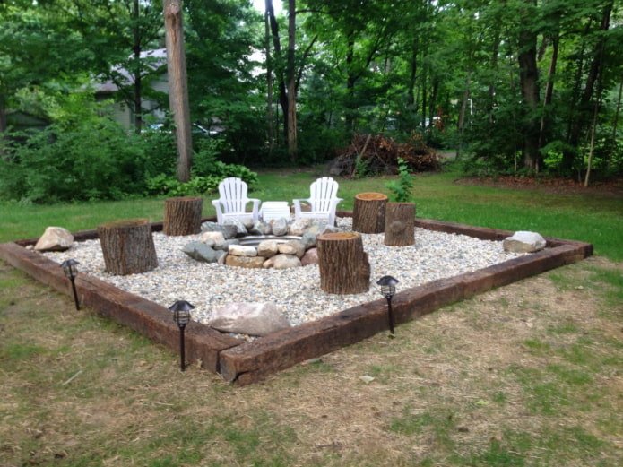 campfire area on the property