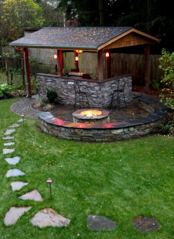 summer kitchen made of stone