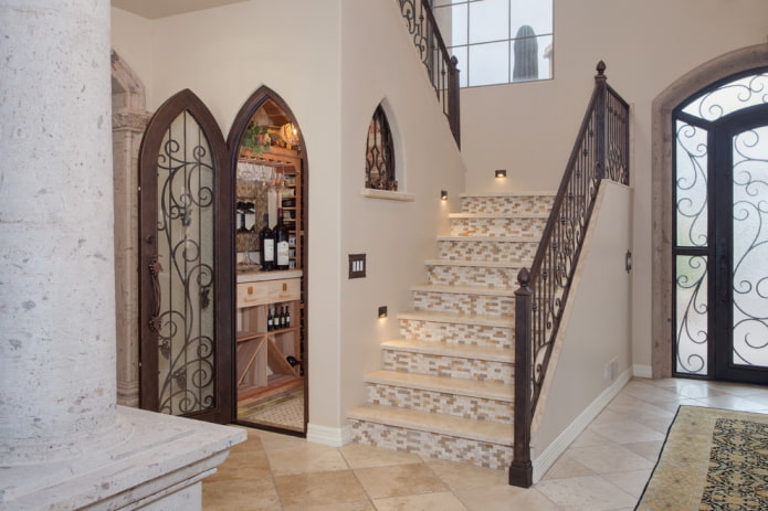 Wrought iron interior door