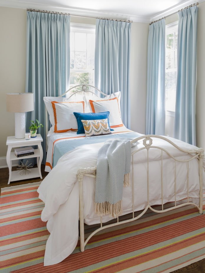 bed with white forging