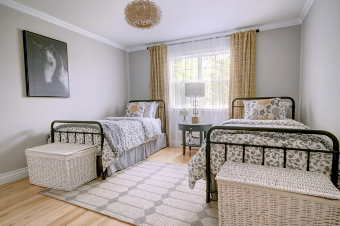 forged single beds in the interior