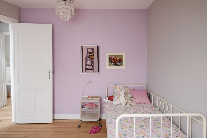 forged children's bed in the interior