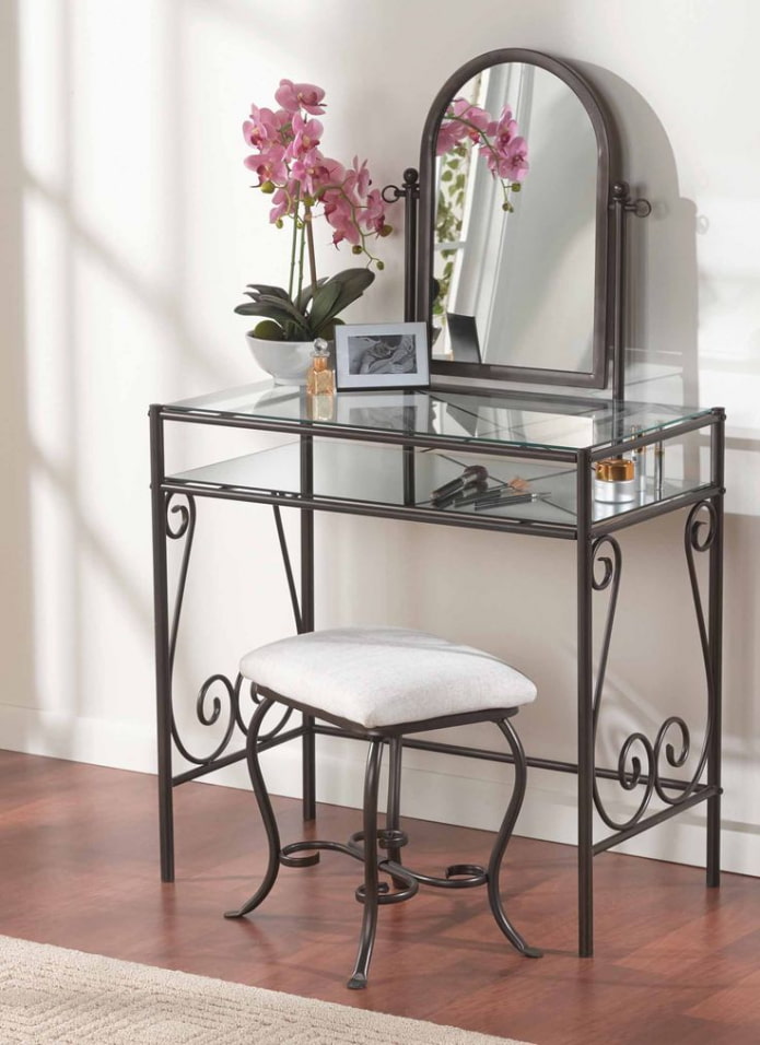 forged dressing table in the interior