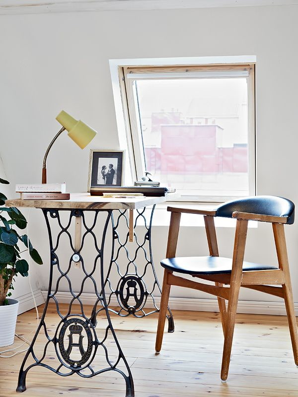 forged desk in the interior