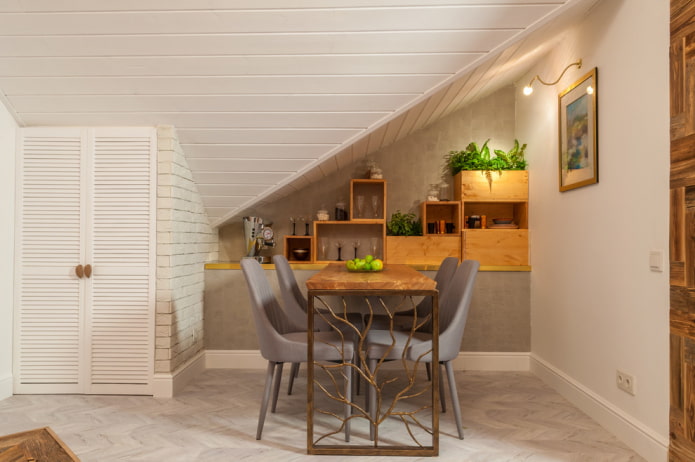 forged dining table in the kitchen