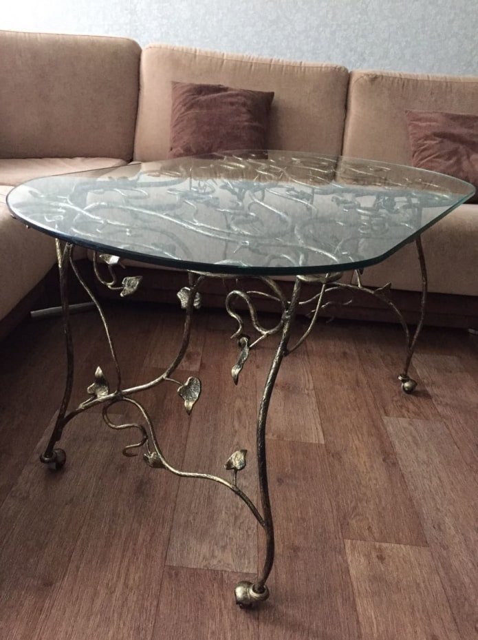 table with glass top
