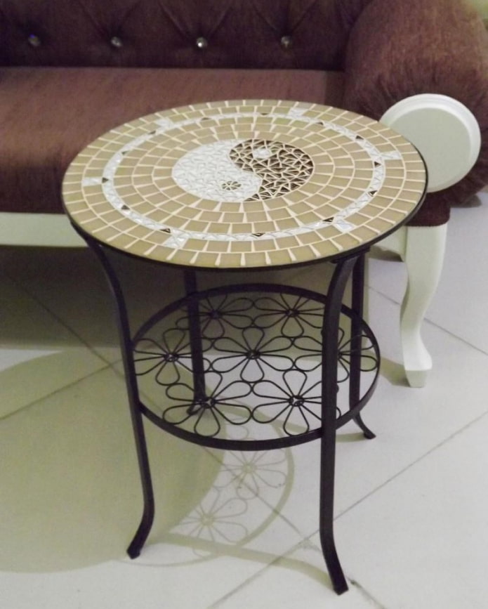 forged construction with mosaic