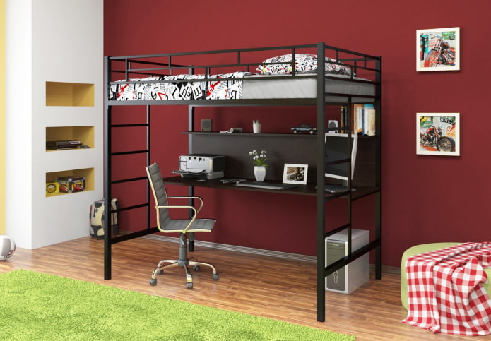 wrought iron desk in the nursery