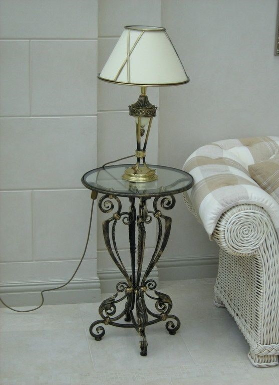 forged model on one leg in the interior