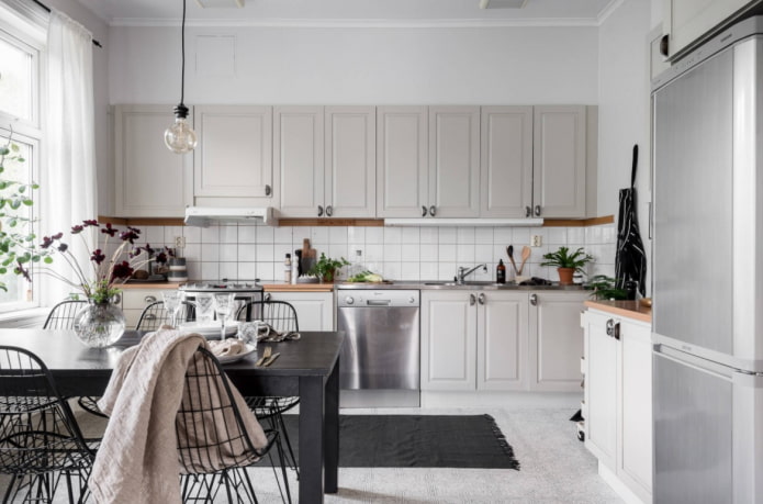 carpet in a scandi kitchen
