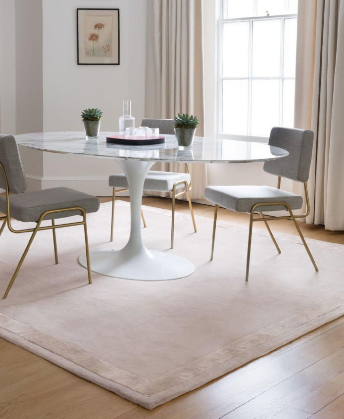 table on a carpet