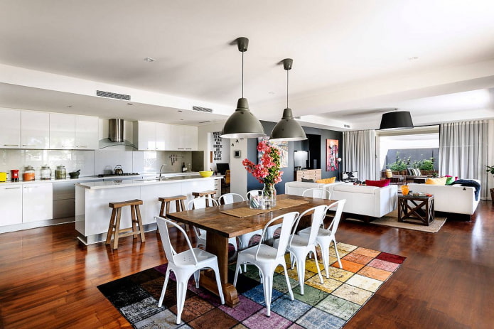 bright carpet for the kitchen