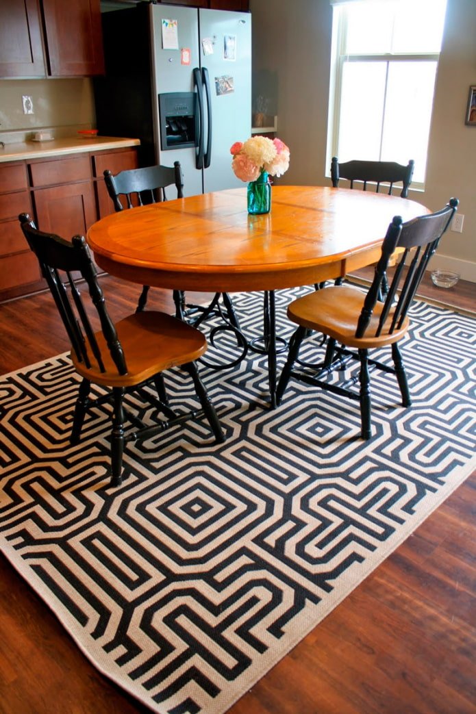 bright kitchen with carpet
