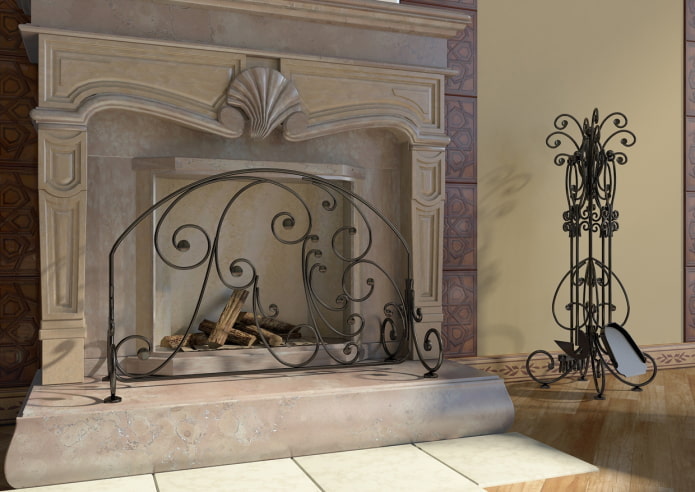 metal grate for a fireplace