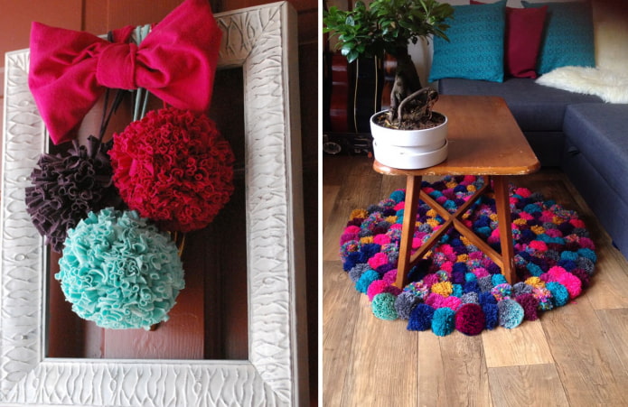 Pom-poms from old things