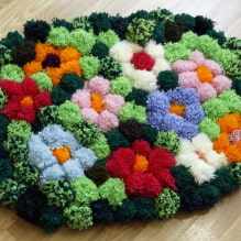 How to make a rug from pom-poms?-1