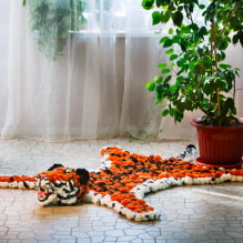 How to make a rug from pom-poms?-2