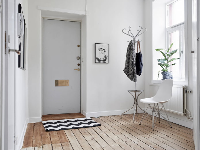 rug on a wooden floor