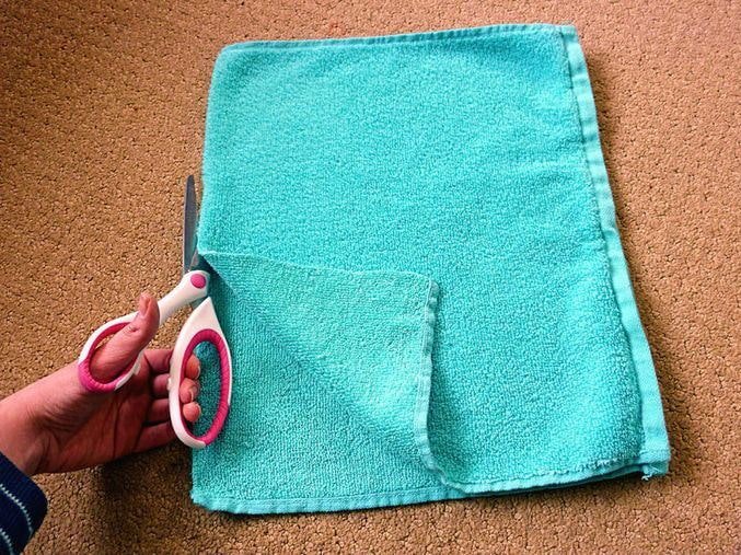 Cut the towel