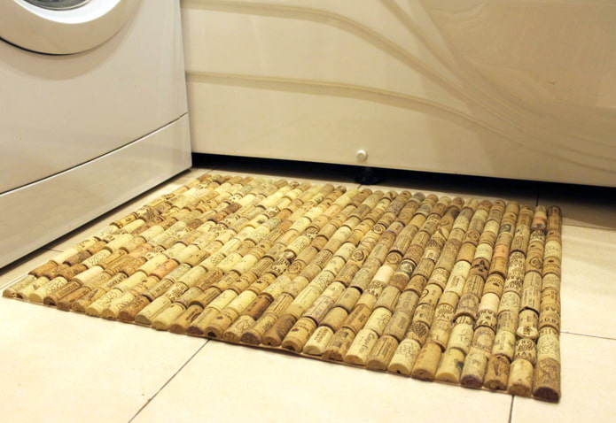 Ready-made mat in the bathroom
