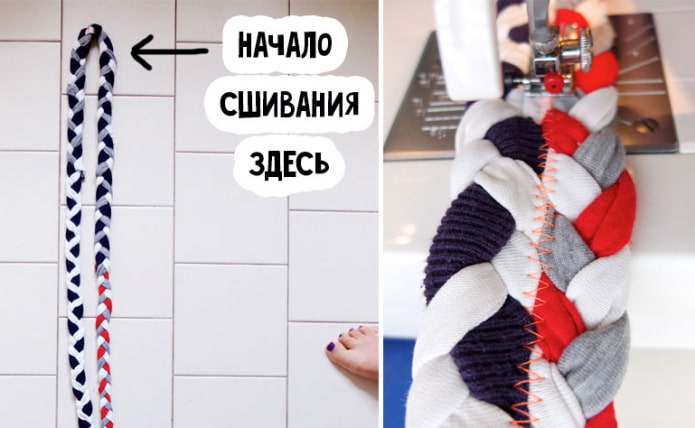 Sew the braid