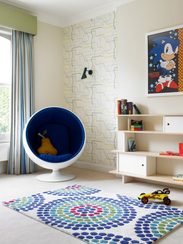 small carpet in the nursery